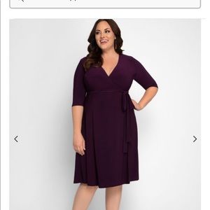 Red Kiyona Essential Wrap Dress